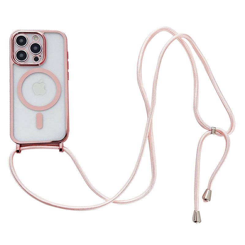 For iPhone 12 Pro Magnetic Case Crossbody Lanyard TPU Phone Cover For iPhone 12 Pro Magnetic Case Crossbody Lanyard TPU Phone Cover